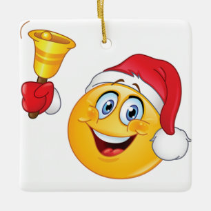 **CHRISTMAS ORNAMENT** WITH COOL EMOJI CERAMIC TREE DECORATION