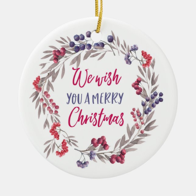 Christmas Ornament with personalized photo (Front)