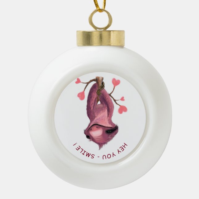 Christmas Ornament with Sloth (Front)