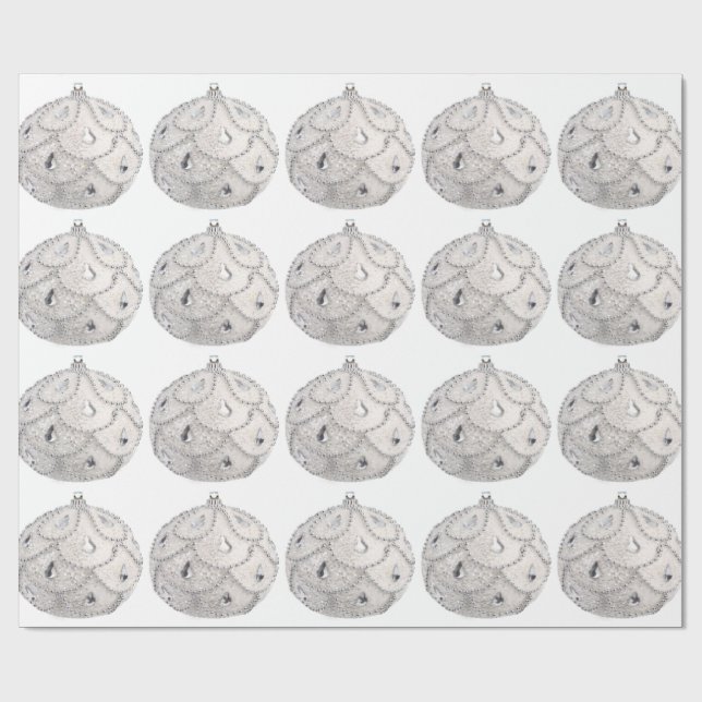 Christmas Ornament Wrapping Paper (Flat)