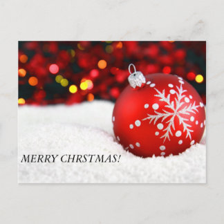 christmas ornaments 3, MERRY CHRSTMAS! Holiday Postcard