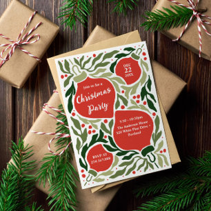 Christmas Ornaments and Foliage Holiday Party