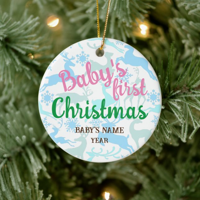 Christmas, ornaments Baby's First Christmas Custom (Tree)
