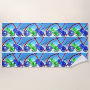 Christmas ornaments beach towel