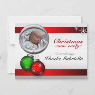 Christmas Ornaments Birth Announcements