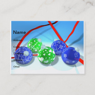 Christmas ornaments business card