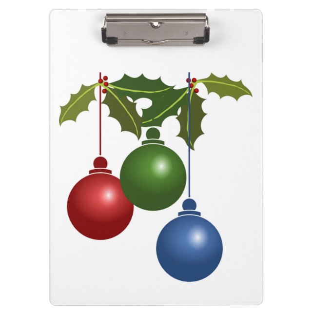 CHRISTMAS ORNAMENTS CLIPBOARD (Front)