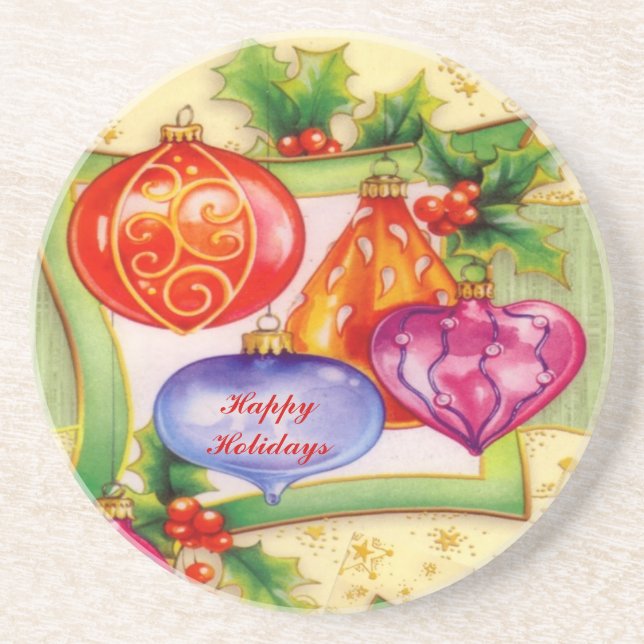 Christmas Ornaments Coaster (Front)