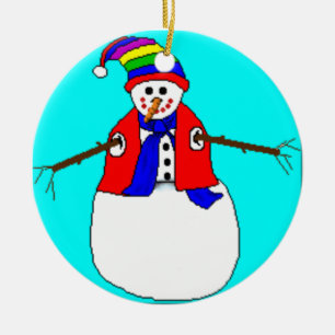 CHRISTMAS ORNAMENTS - COLORFUL FUNNY SNOWMAN GIFTS