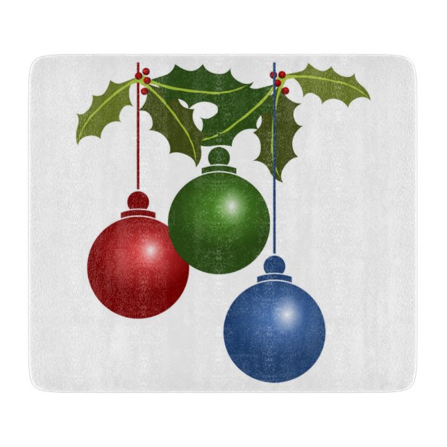CHRISTMAS ORNAMENTS CUTTING BOARD (Front)