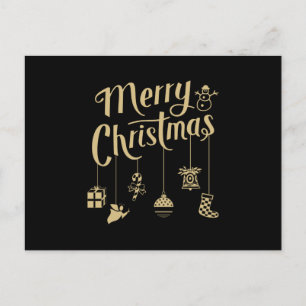 Christmas Ornaments Decoration Merry Christmas Postcard