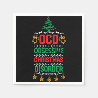 Christmas Ornaments Design- Ocd Obsessive Christma Napkin