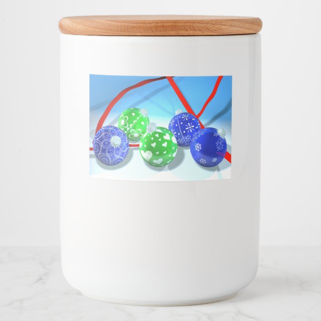 Christmas ornaments food label (Front)