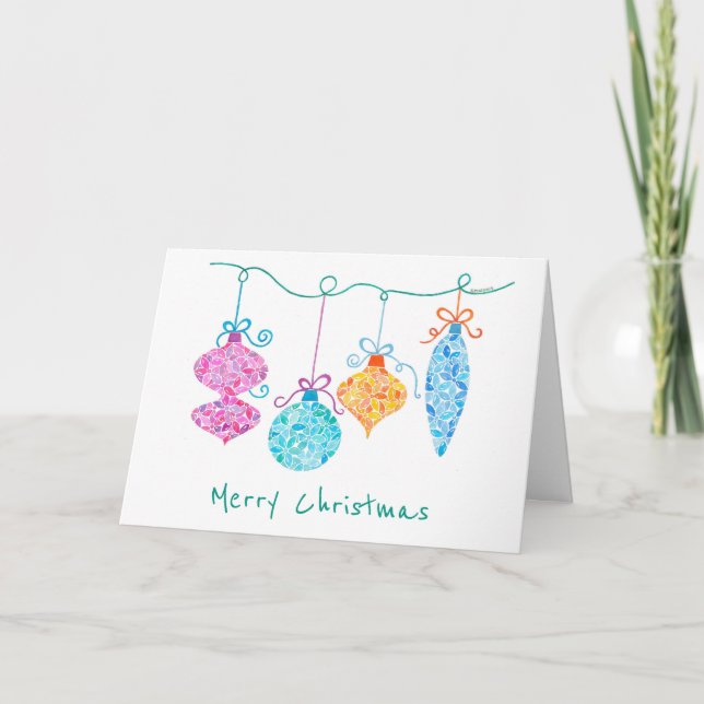 Christmas Ornaments Greeting Card (Front)