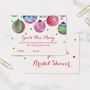 Christmas Ornaments Guess How Many Kisses Cards