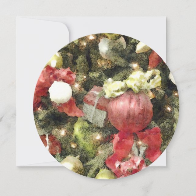 Christmas Ornaments Holiday Card (Front)