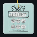 Christmas Ornaments Holiday Ceramic Ornament<br><div class="desc">Personalise the custom text above. You can find additional coordinating items in our "Christmas Ornaments Collection".</div>