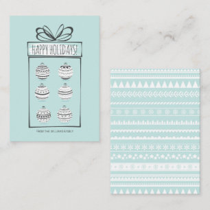 Christmas Ornaments Holiday Mini Note Card