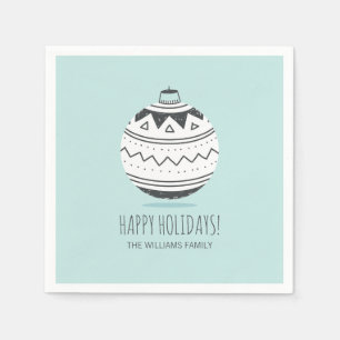 Christmas Ornaments Holiday Paper Napkin