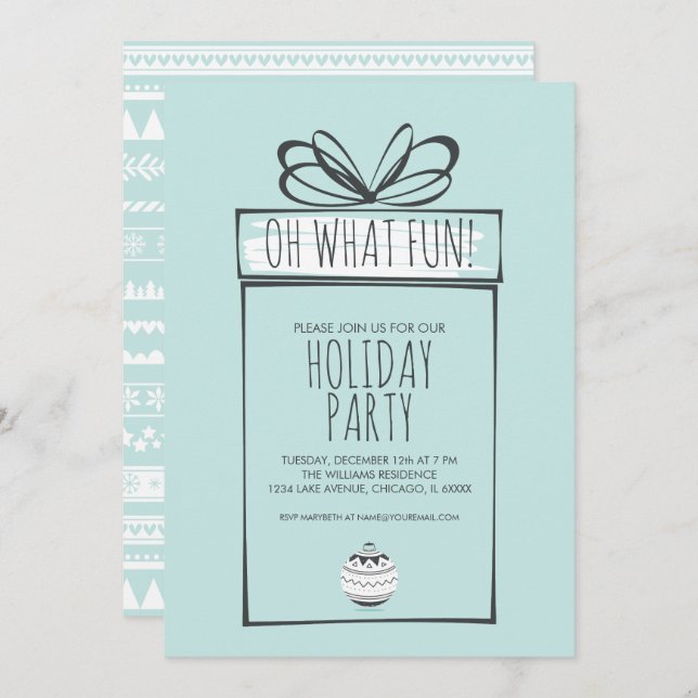 Christmas Ornaments Holiday Party Invitation (Front/Back)