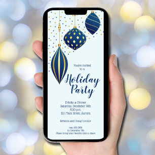 Christmas Ornaments Holiday Party Invitation