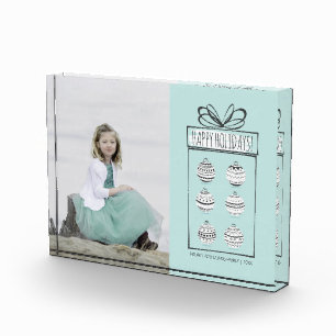 Christmas Ornaments Holiday Photo Block