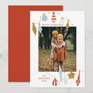 Christmas Ornaments Holiday Photo Card