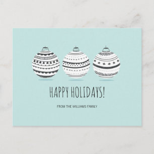 Christmas Ornaments Holiday Postcard