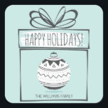 Christmas Ornaments Holiday Stickers<br><div class="desc">Personalise the custom text above. You can find additional coordinating items in our "Christmas Ornaments Collection".</div>