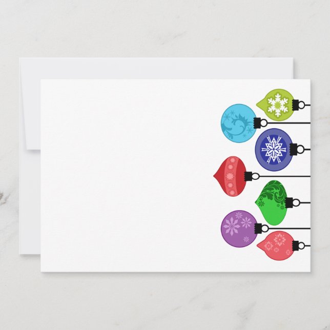 Christmas Ornaments Invitation (Front)
