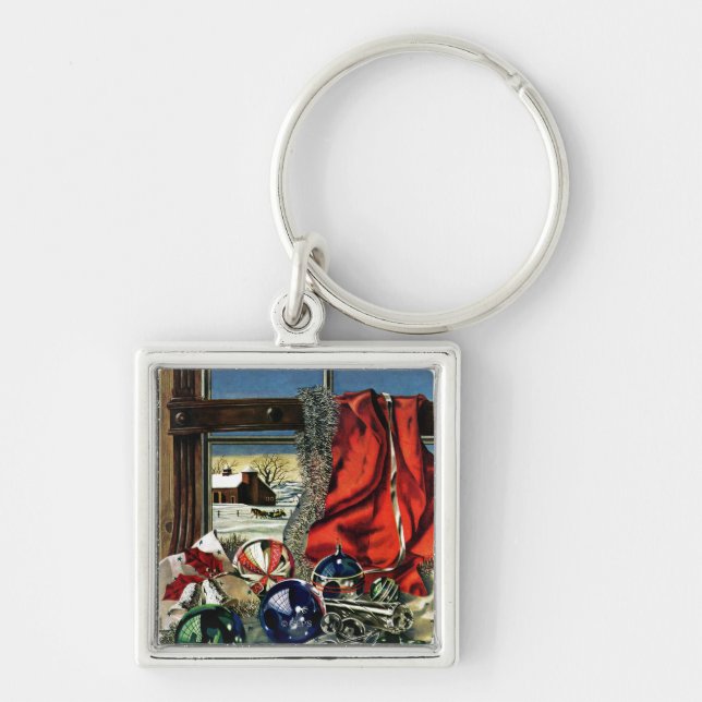 Christmas Ornaments Key Ring (Front)