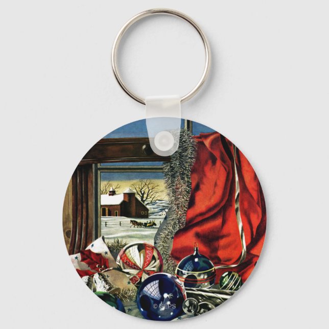 Christmas Ornaments Key Ring (Front)