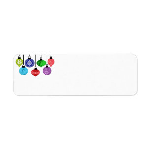 Christmas Ornaments Label Return Address Label