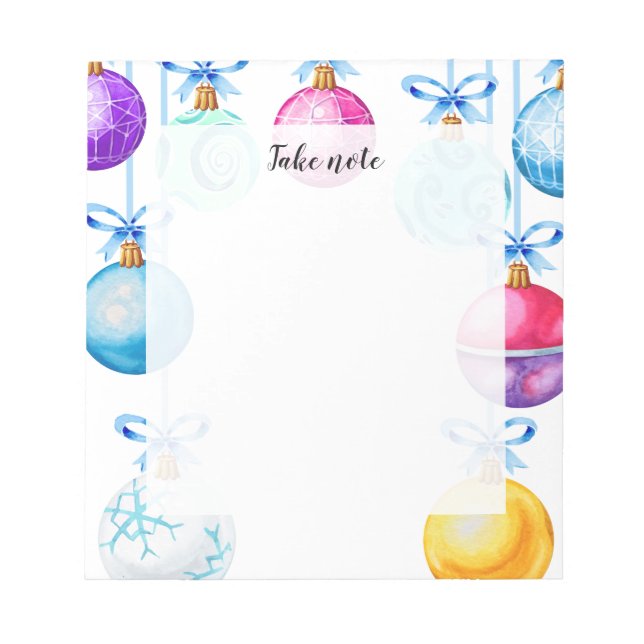Christmas ornaments notepad (Front)