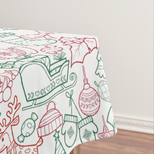 Christmas Ornaments Pattern 02 Tablecloth