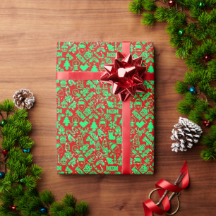 Christmas Ornaments Pattern 06 Wrapping Paper