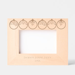 CHRISTMAS ORNAMENTS PERSONALIZED PICTURE ETCHED FRAMES