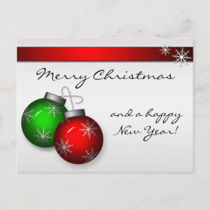 Christmas Ornaments Postcard