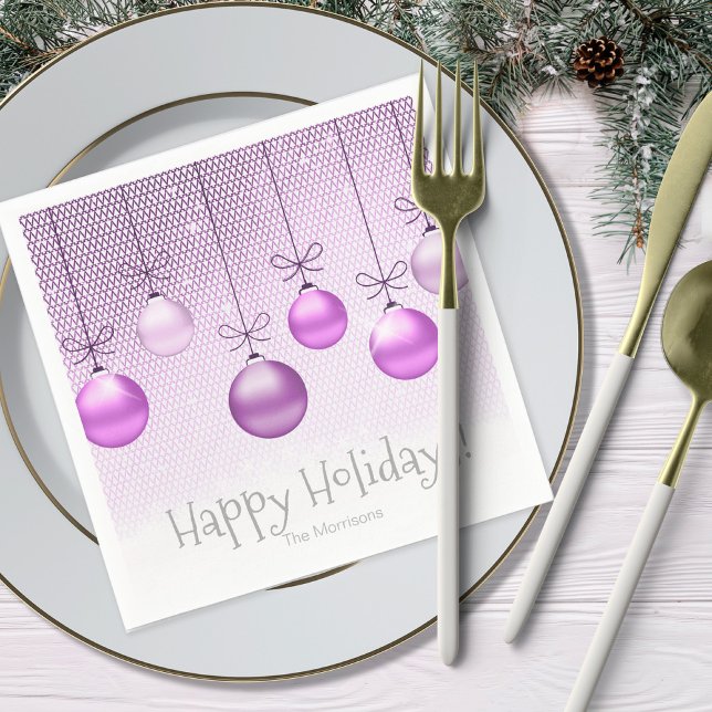 Christmas Ornaments Purple ID251  Napkin (Creator Uploaded)
