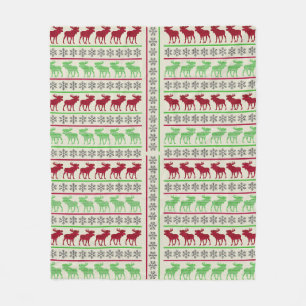 CHRISTMAS ORNAMENTS REINDEER  FLEECE BLANKET