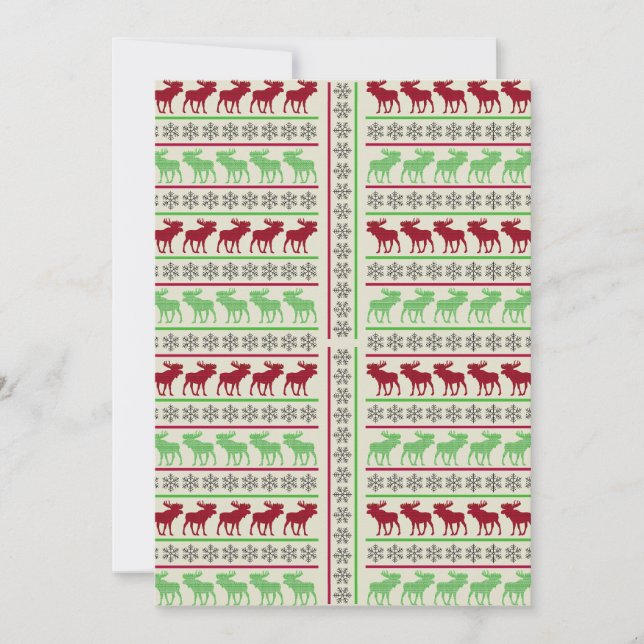 CHRISTMAS ORNAMENTS REINDEER  INVITATION (Front)