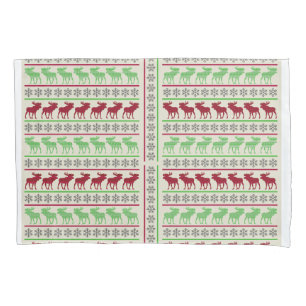 CHRISTMAS ORNAMENTS REINDEER PILLOWCASE