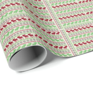 CHRISTMAS ORNAMENTS REINDEER  WRAPPING PAPER