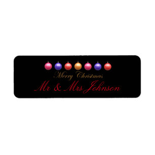 Christmas Ornaments Return Address Label