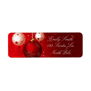 Christmas Ornaments Return Address Label