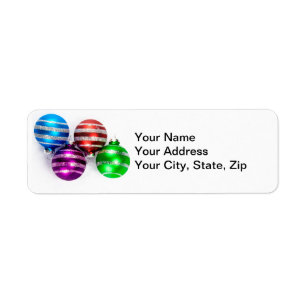 Christmas Ornaments Return Address Label