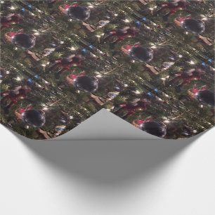 Christmas Ornaments Rocking Horse Tree Wrapping Paper