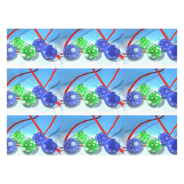 Christmas ornaments tablecloth (Front (Horizontal))