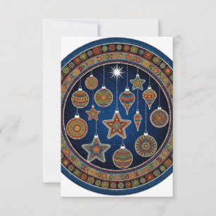 CHRISTMAS ORNAMENTS THANK YOU CARD