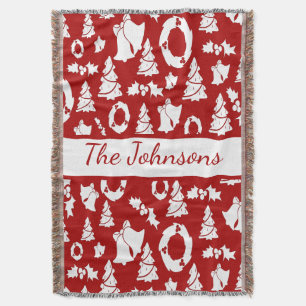 Christmas Ornaments Throw Blanket